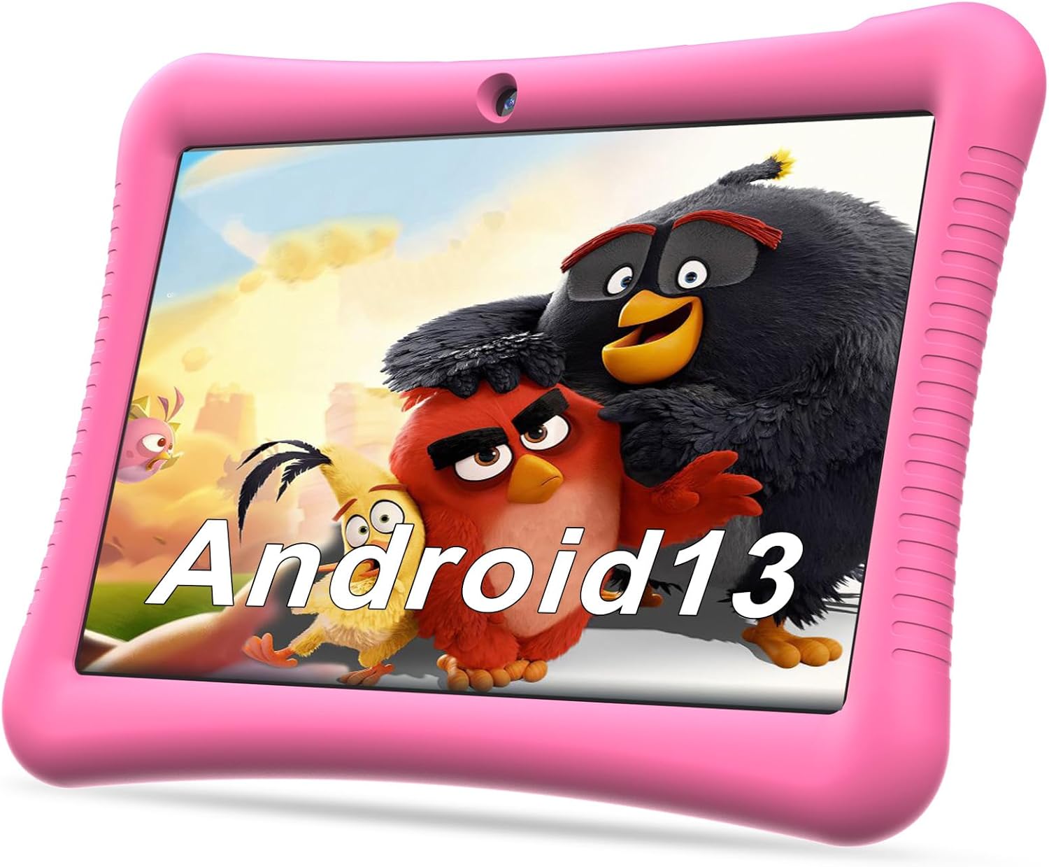 Kids Tablet,10.1 inch Android 13 Tablet for Kids, 32GB (Expandable to 128GB), Quad-core, Google Kids Space, Parental Control, YouTube Kids, GMS, Pre-Installed Apps, with Shockproof Case