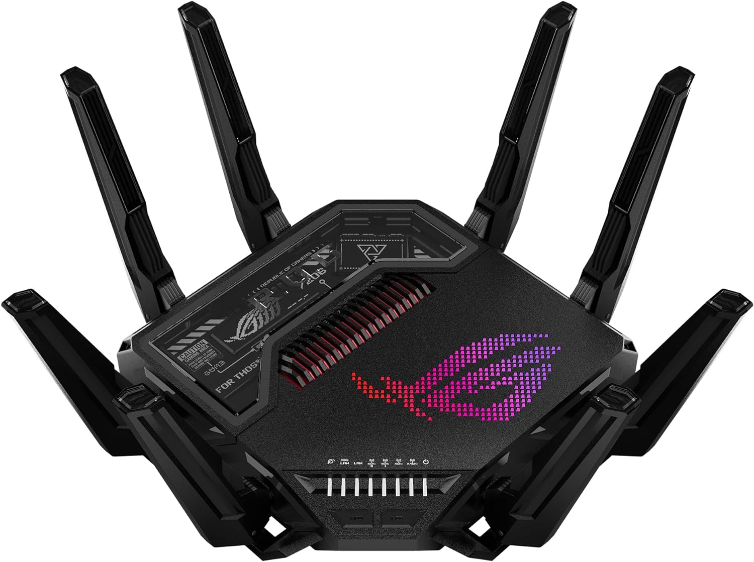 ASUS ROG Rapture GT-BE98 PRO First Quad-Band WiFi 7 Gaming Router supports 320MHz, Dual 10G Port, Triple-level Game Acceleration, Mobile Game Mode, Subscription-Free Security, AiMesh, and VPN features