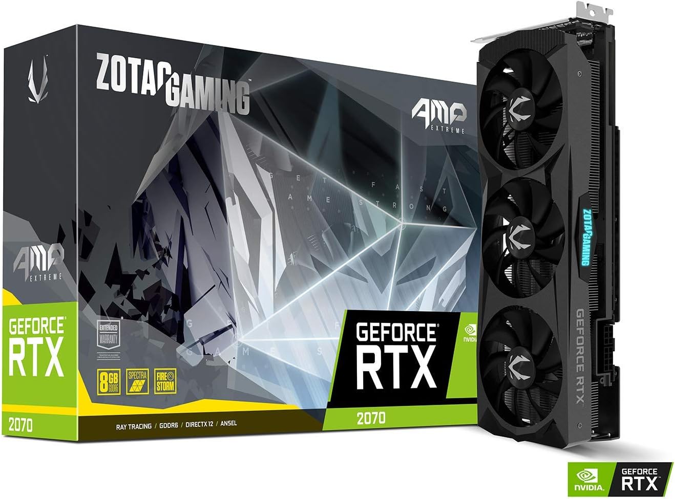 ZOTAC GAMING GeForce RTX 2070 AMP Extreme 8GB GDDR6 256-bit RGB LED Metal Wrap Backplate Graphics Card – ZT-T20700B-10P (Renewed)