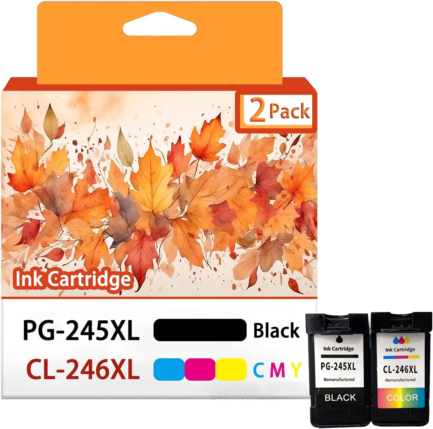 Replacement PG245 CL246 Ink Cartridges Compatible for Canon PG245 CL246 XL Ink Cartridge Work for Canon Pixma IP2820 MG2420 MG2520 MG2555 MG2920 MG2922 MG3020 MX490 Printer,Combination Pack