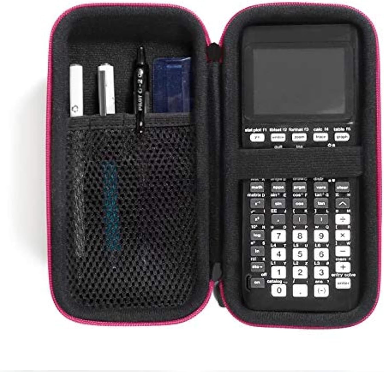 CaseSack Graphing Calculator Case for Texas Instruments TI84 Plus, TI84, TI83, TI89, TI-Nspire CXII/TI Nspire CX CAS/TI Nspire CX, Stationary mesh Pocket, Pen/Pencil Holder