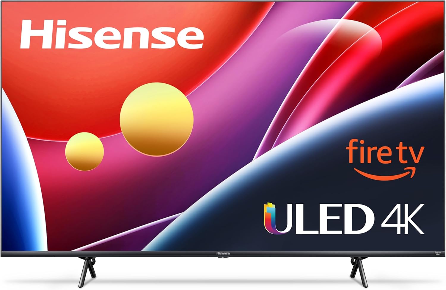 Hisense 65-Inch Class U6HF Series ULED 4K UHD Smart Fire TV (65U6HF, 2024) – QLED, Full Array Local Dimming , 600-Nit Dolby Vision, HDR 10+, HDMI 2.1, Game Mode Plus VRR, Alexa Compatibility, Black