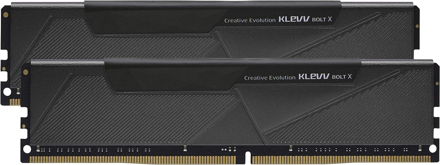 KLEVV Bolt X DDR4 32GB (2x16GB) 3200MHz CL16 1.35V Gaming Desktop Ram Memory SK Hynix Chip XMP 2.0 Ready (KD4AGUA80-32A160U)