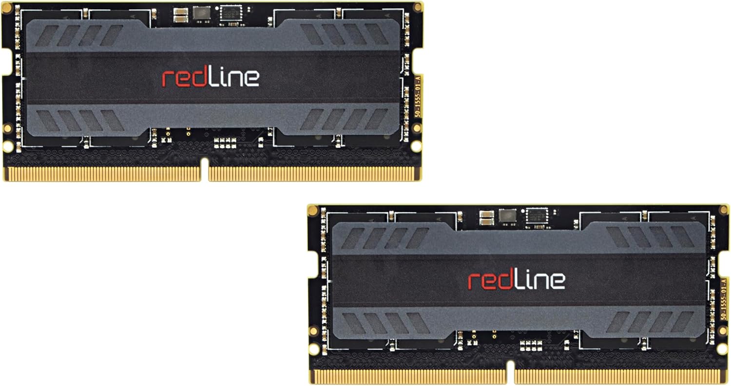 Mushkin Redline Notebook – DDR5 Gaming Laptop DRAM – SODIMM Memory Kit – 260-pin 1.2V RAM – Dual-Channel – Low-Voltage – (MRA5S) (4800MHz (PC5-38400), 32GB (2x16GB))