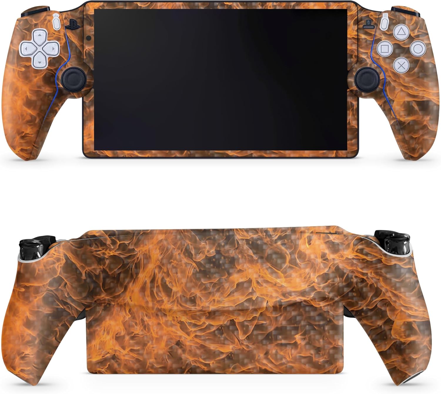 Carbon Fiber Gaming Skin Compatible with PS5 Portal Remote Player – Burning Up – Premium 3M Vinyl Protective Wrap Decal Cover – Easy to Apply | Crafted in The USA by MightySkins