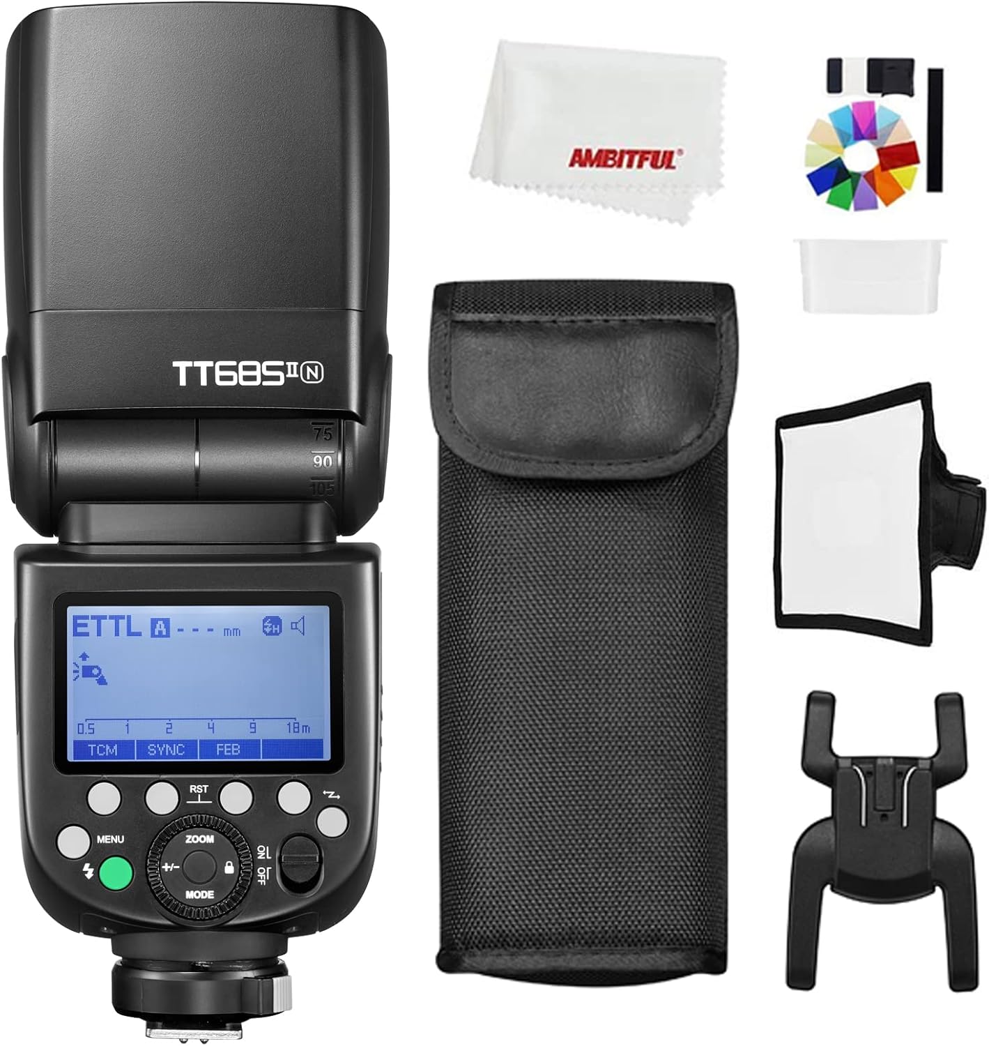 Godox TT685II-N I-TTL Speedlite High-Speed Sync Speedlite Flash,2.4G Wireless X System Compatible for Nikon for D800 D700 D7100 D7000 D5200 D5000 D8100