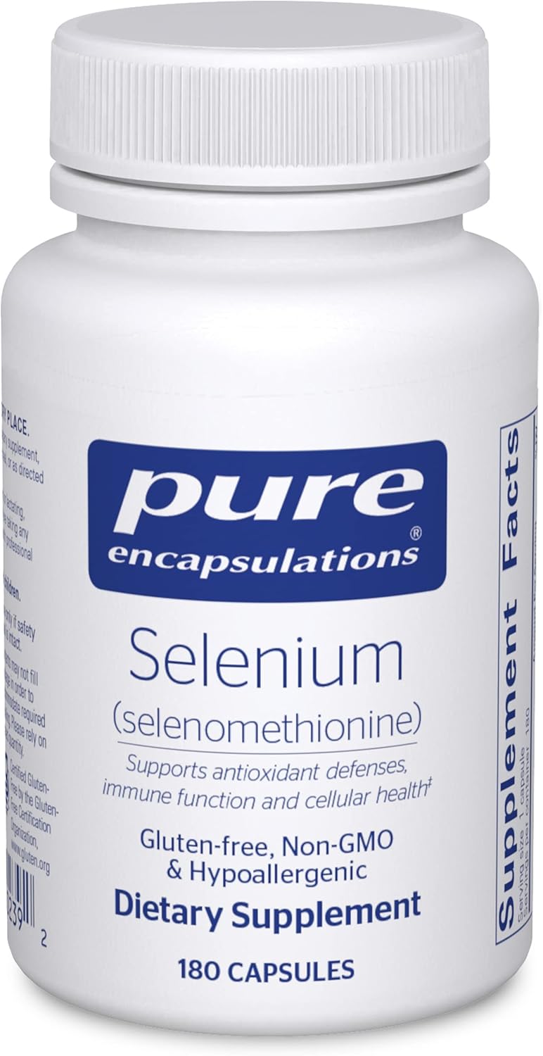 Pure Encapsulations Selenium – 200 mcg – for Healthy Cellular Function, Immune System & Antioxidant Defenses – Mineral Supplement – Vegan & Gluten Free – 180 Capsules