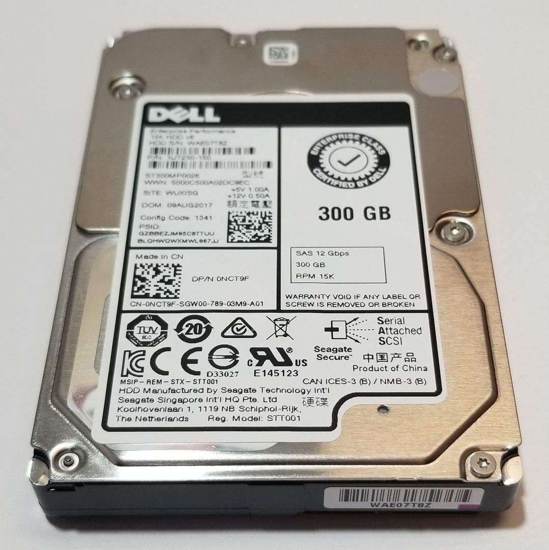 Seagate 300GB HDD 15K RPM 2.5″ 12Gb/s SAS Hard Disk Drive Model: ST300MP0026 DP/N: NCT9F