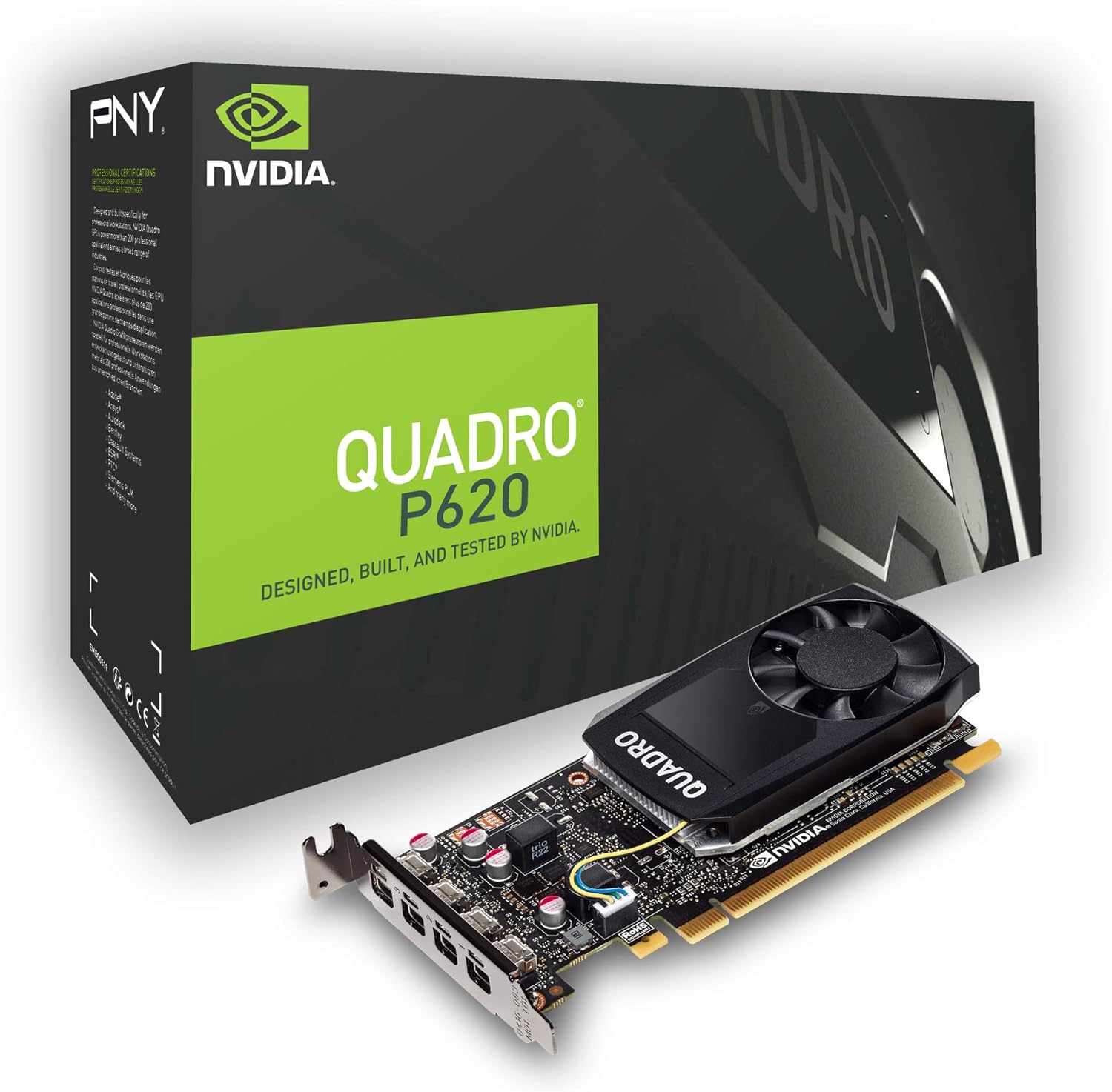 PNY NVIDIA Quadro P620 2GB Low Profile Graphics Card VCQP620 (Renewed)