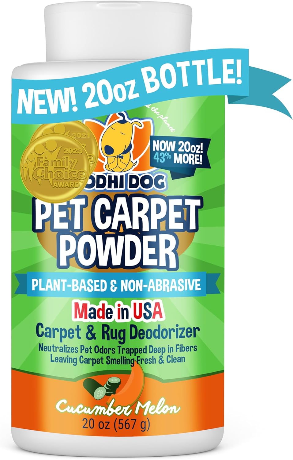 Bodhi Dog Natural Dog Odor Carpet Powder | Dry Pet Smell Eliminator | Remove Urine Smells | Plant Based and Biodegradable Room Powder | Loosens Fur and Dirt (Pack of 1)