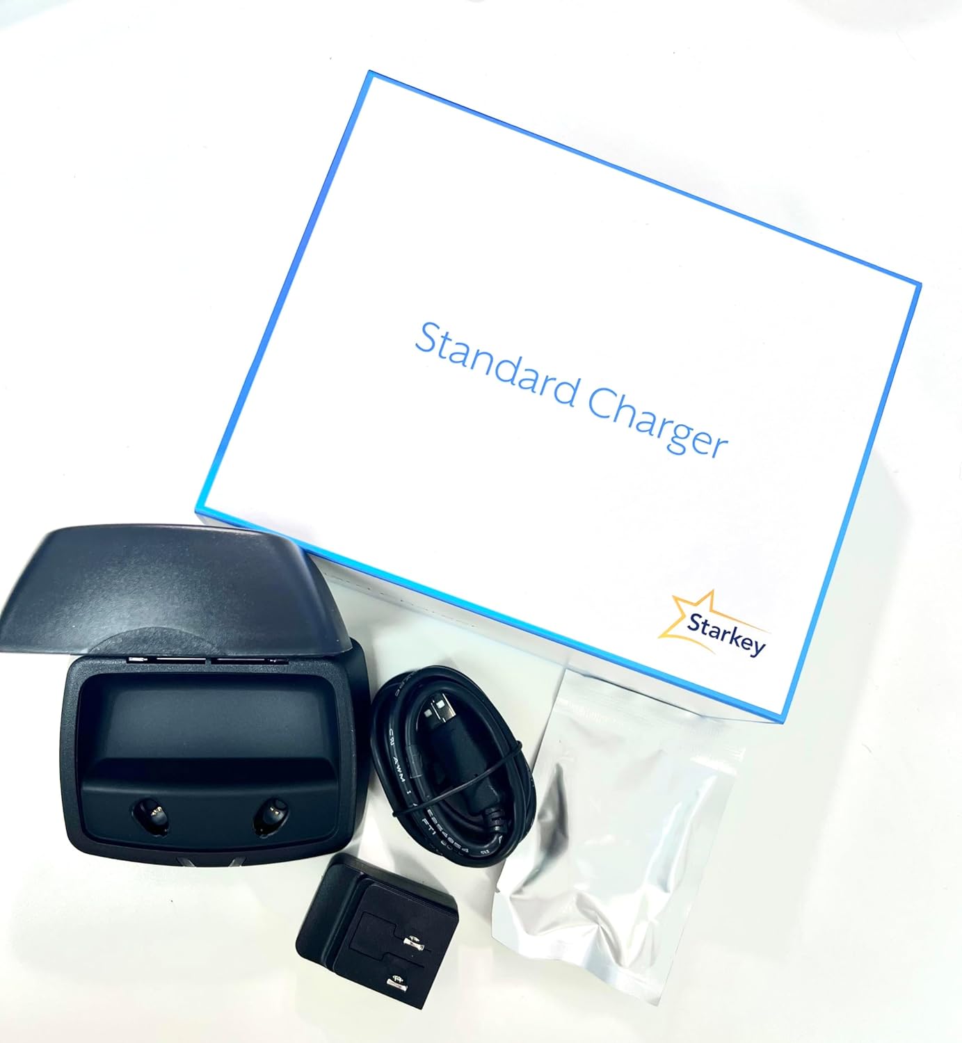 Starkey Premium Standard Charger for Evolv AI, Livio Edge AI, Livio AI, Livio RIC and Muse IQ. RIC and BTE Hearing Aids