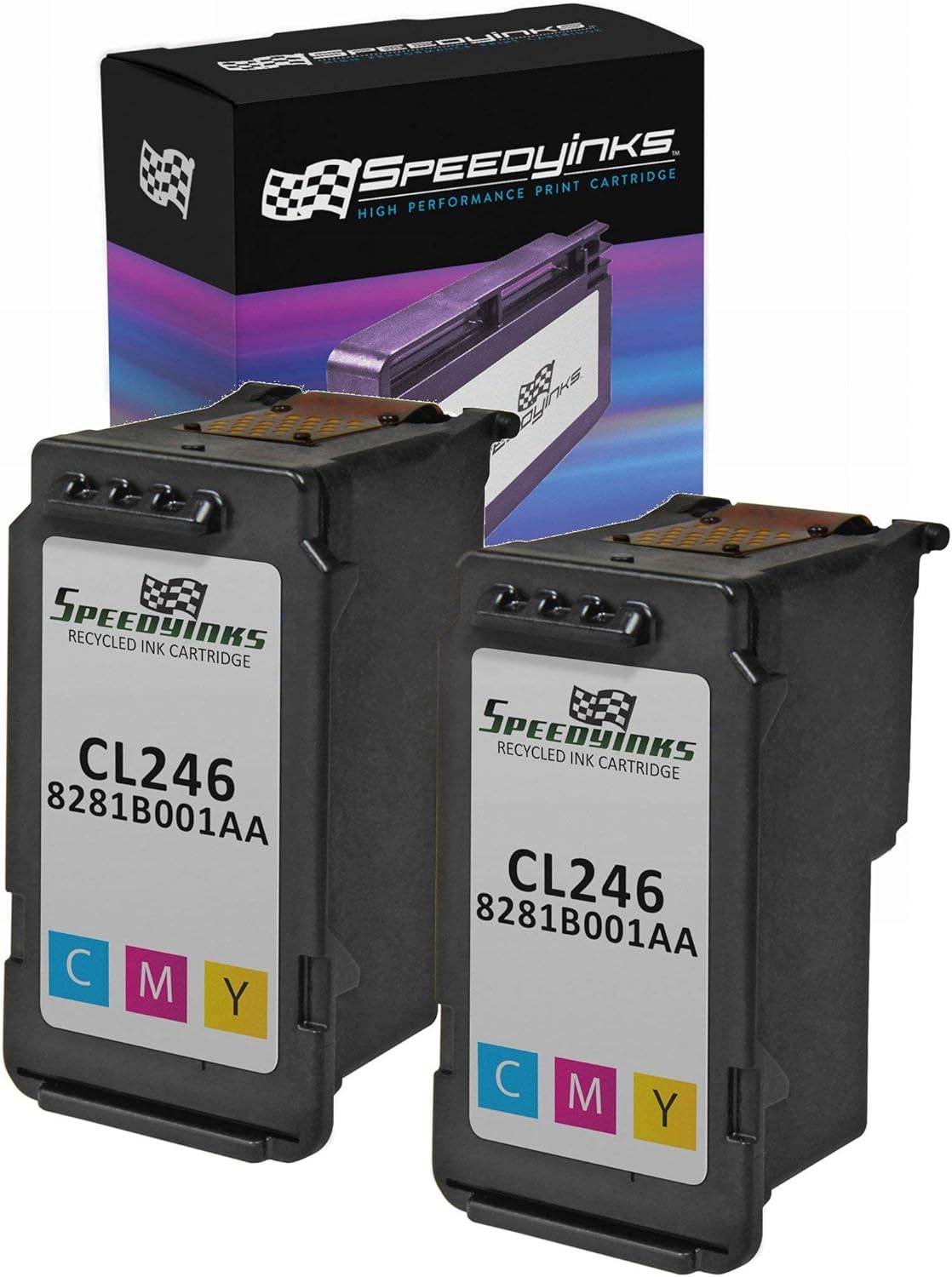 Speedy Inks Remanufactured Ink Cartridge Replacement for Canon CL-246XL/ 8280B001AA High Yield (Color, 2-Pack) Compatible with iP2820 MG2420 MG2924 MG2920 MX492 MG3020 MG2525 TS3120 TS302 TS202 TR4520