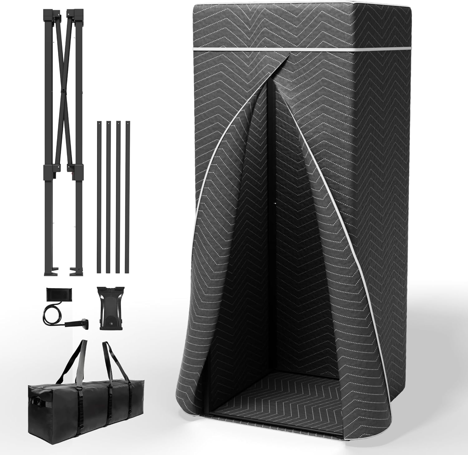 Portable Recording Booth Complete Home Recording Studio, Soundproof Vocal Booth for Echo-Free Studio-Quality Sound, Foldable with Travel Bag, Ideal for Voiceovers, Podcasts, Music