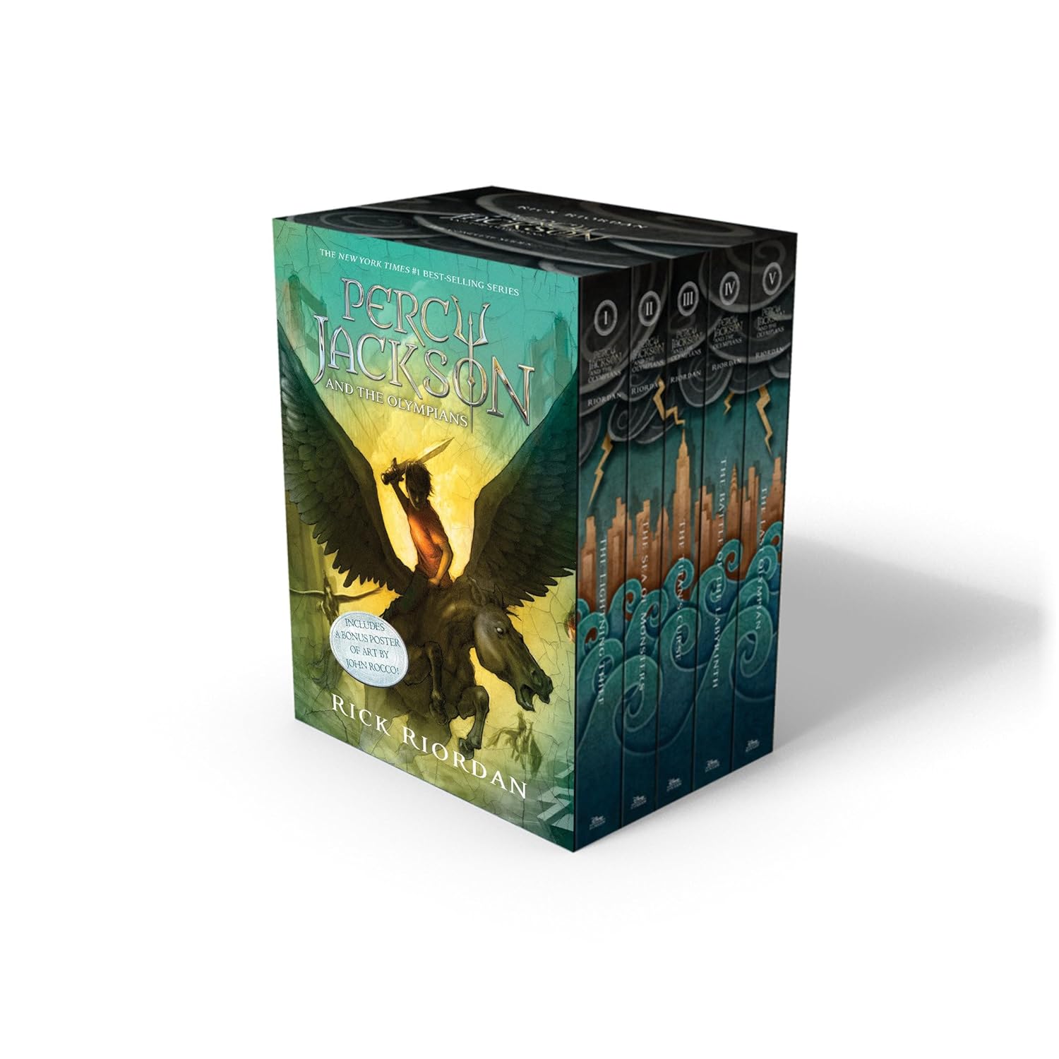 Percy Jackson and the Olympians 5 Book Paperback Boxed Set (w/poster) (Percy Jackson & the Olympians)