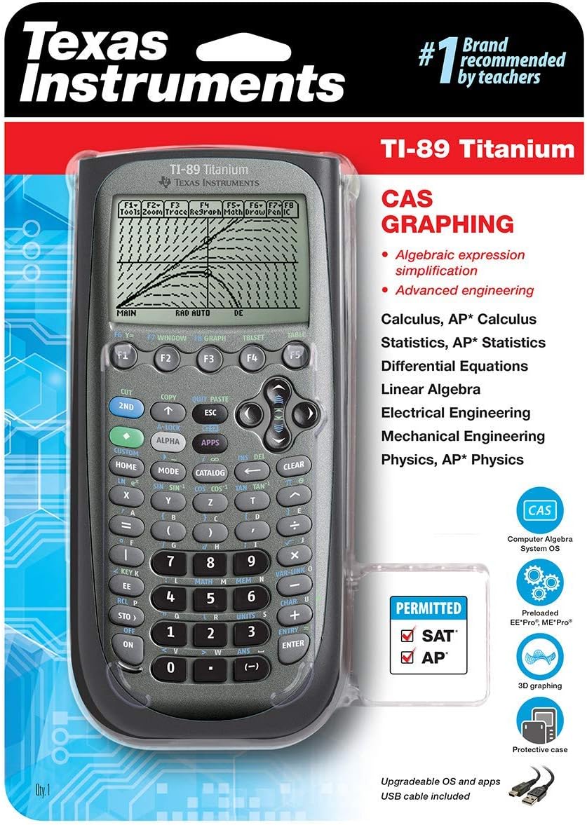 Texas Instruments TI-89 Titanium Graphing Calculator (packaging may differ) (Renewed)