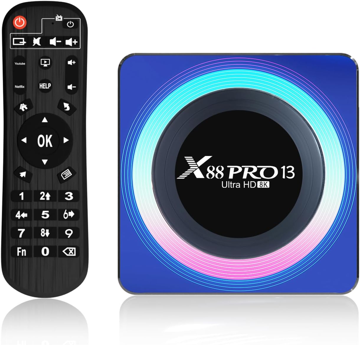 2024 Android 13.0 TV Box, X88 PRO 13 TV Box 8K HD with RK3528 Quad-core 4GB RAM 64GB ROM 2.4Ghz/5.0Ghz Dual WiFi & BT 5.0 Smart TV Box