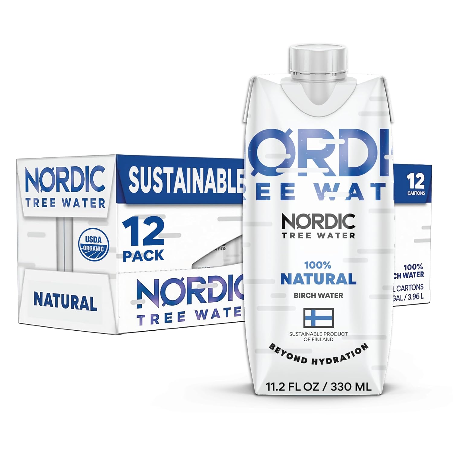 Nordic tree water 100% Birch tree sap, nature’s hydration, Superior to coconut water, low calorie, bioavailable electrolytes, minerals, manganese & phytonutrients, USDA Organic, Product of Finland