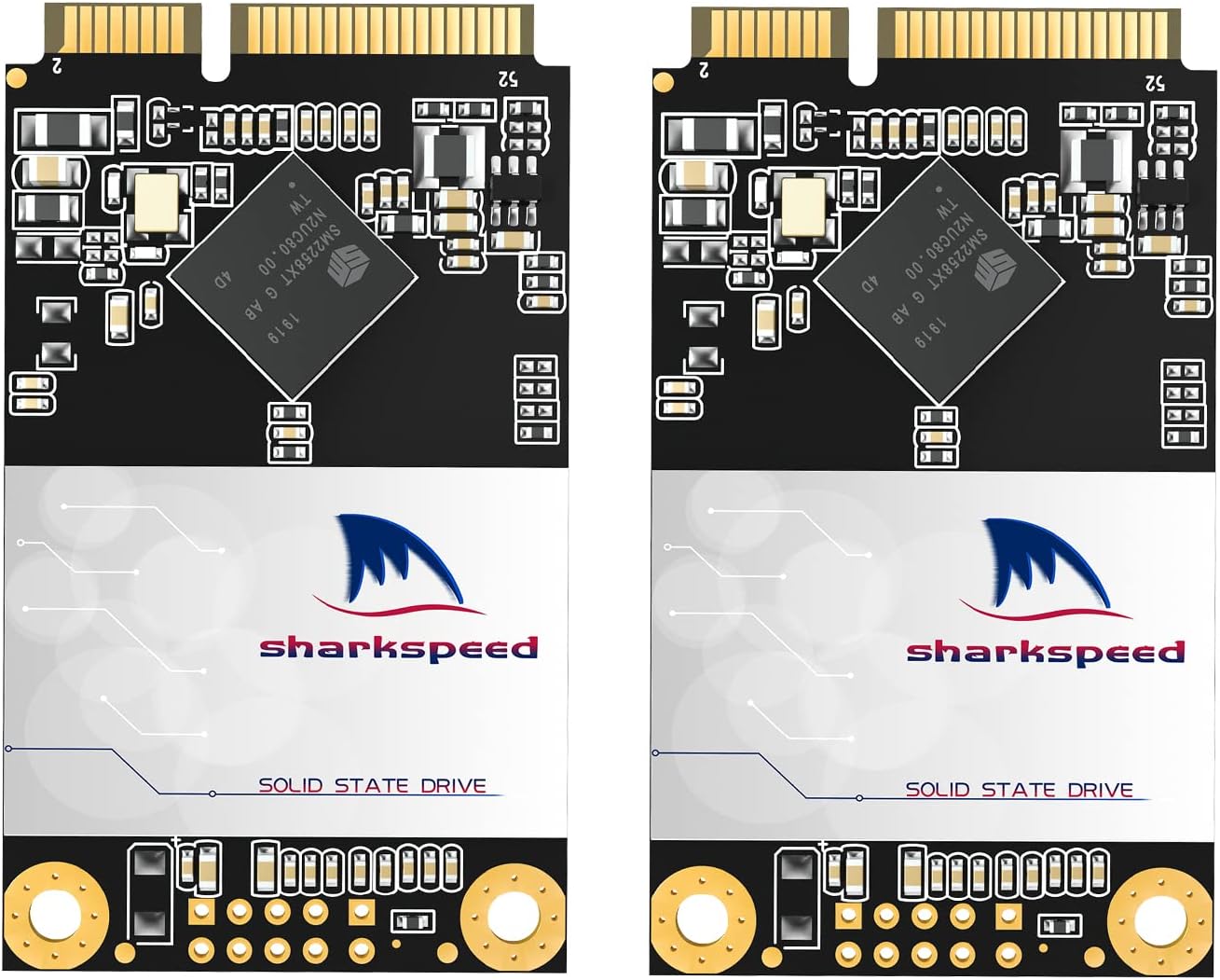 mSATA SSD 256GB SHARKSPEED Plus Internal Mini SATA Drive 3D NAND Solid State for PC Notebooks Tablets PC[mSATA 256GB(2Packs)], 256GB (2 Packs)