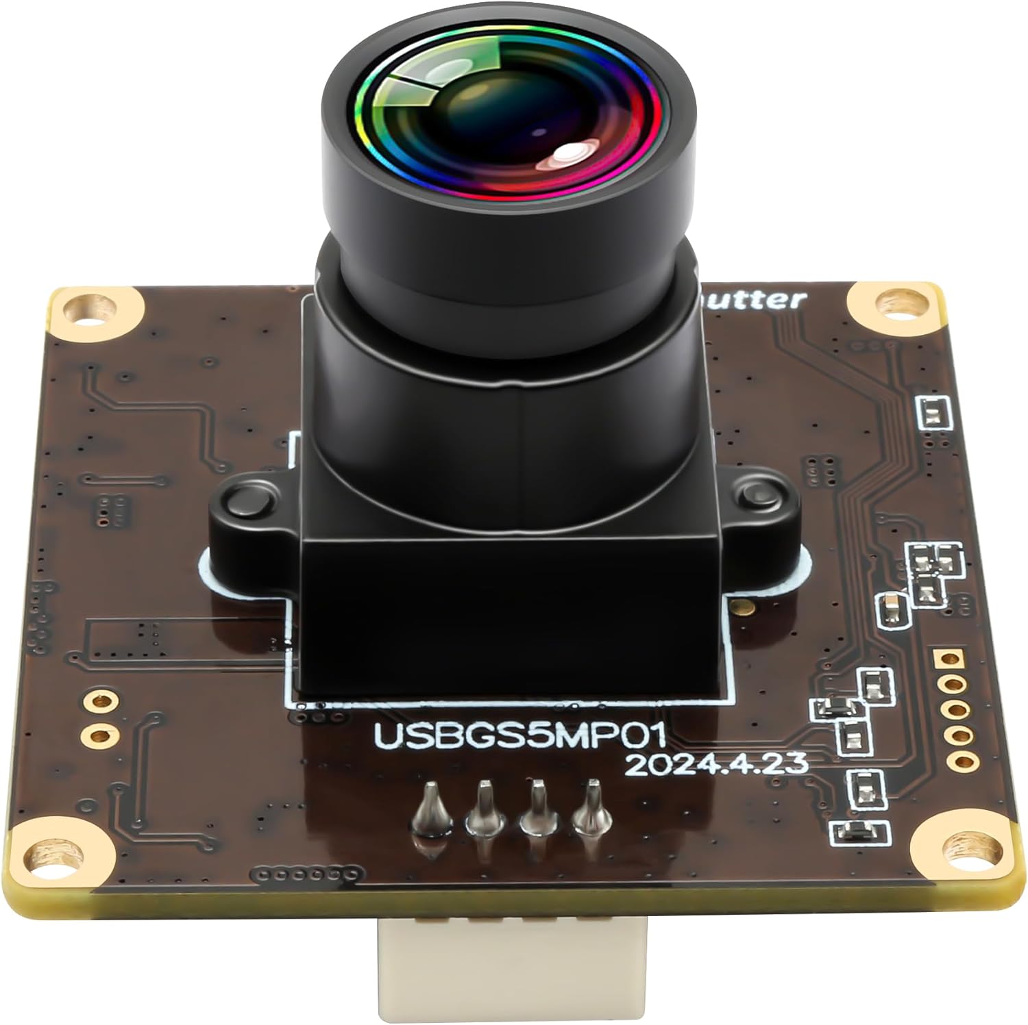 Webcamera usb 5mp Global Shutter USB Camera Module for Computer 60fps High Speed PC Camera Mini UVC USB2.0 Lightburn Camera for Laser Engraver Wide Angle Mini-Sized Webcam for Linux, Windows, Android