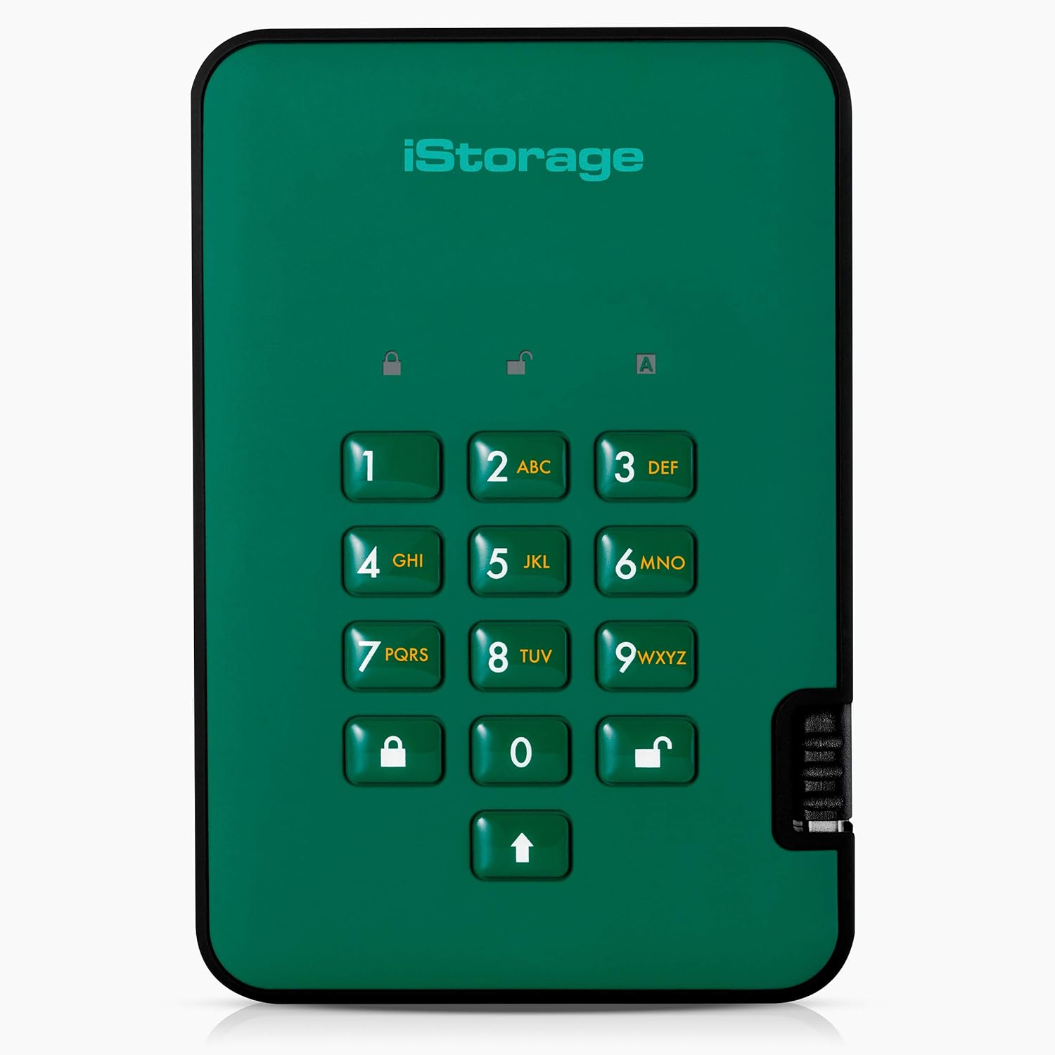 iStorage diskAshur2 HDD 2TB Green | Secure portable hard drive | Password protected | Dust & water resistant | Hardware Encryption