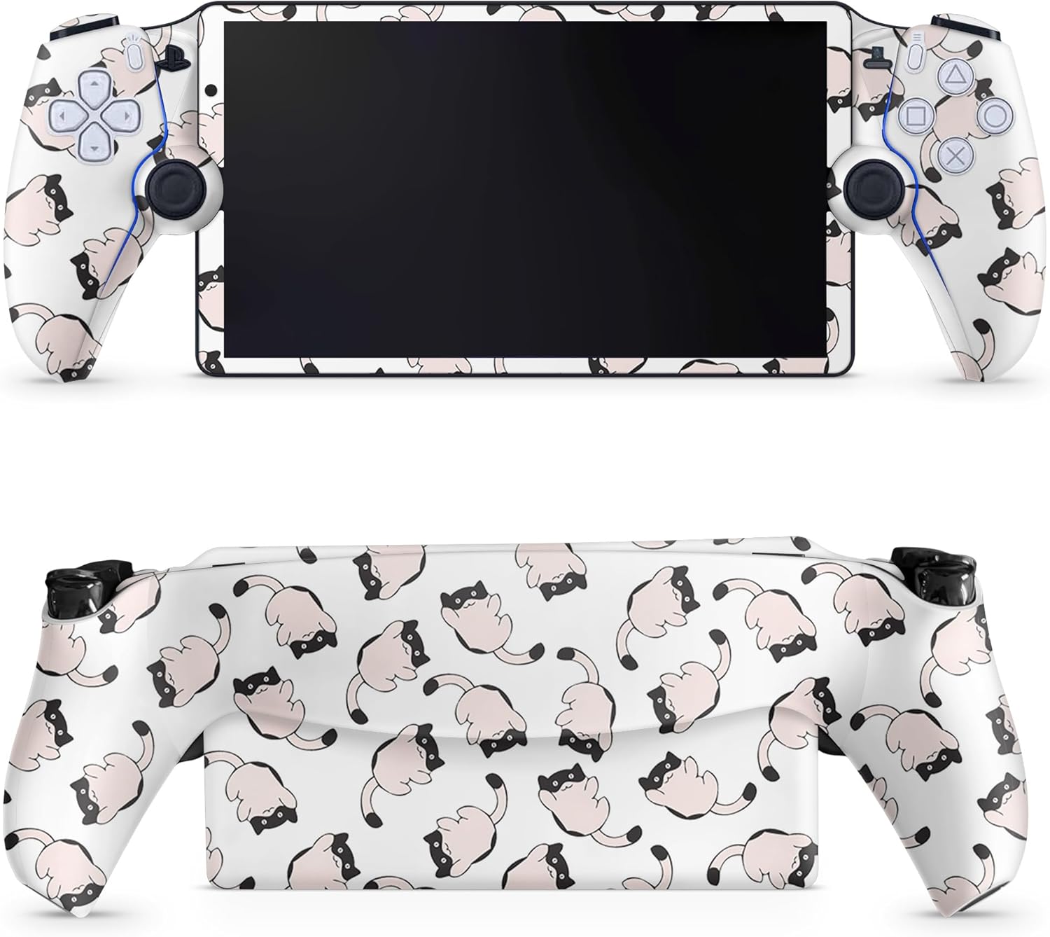 Gaming Skin Compatible with PS5 Portal Remote Player – Raining Cats – Premium 3M Vinyl Protective Wrap Decal Cover – Easy to Apply | Crafted in The USA by MightySkins