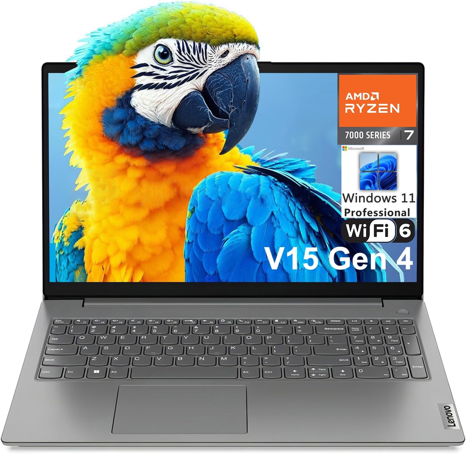 Lenovo V15 G4 15.6″ FHD Business Laptop Computer, AMD Octa-Core Ryzen 7 7730U (Beat i7-1355U), 16GB DDR4 RAM, 512GB PCIe SSD, WiFi 6, Bluetooth 5.2, RJ-45, Type-C, Iron Grey, Windows 11 Pro, AZ-XUT