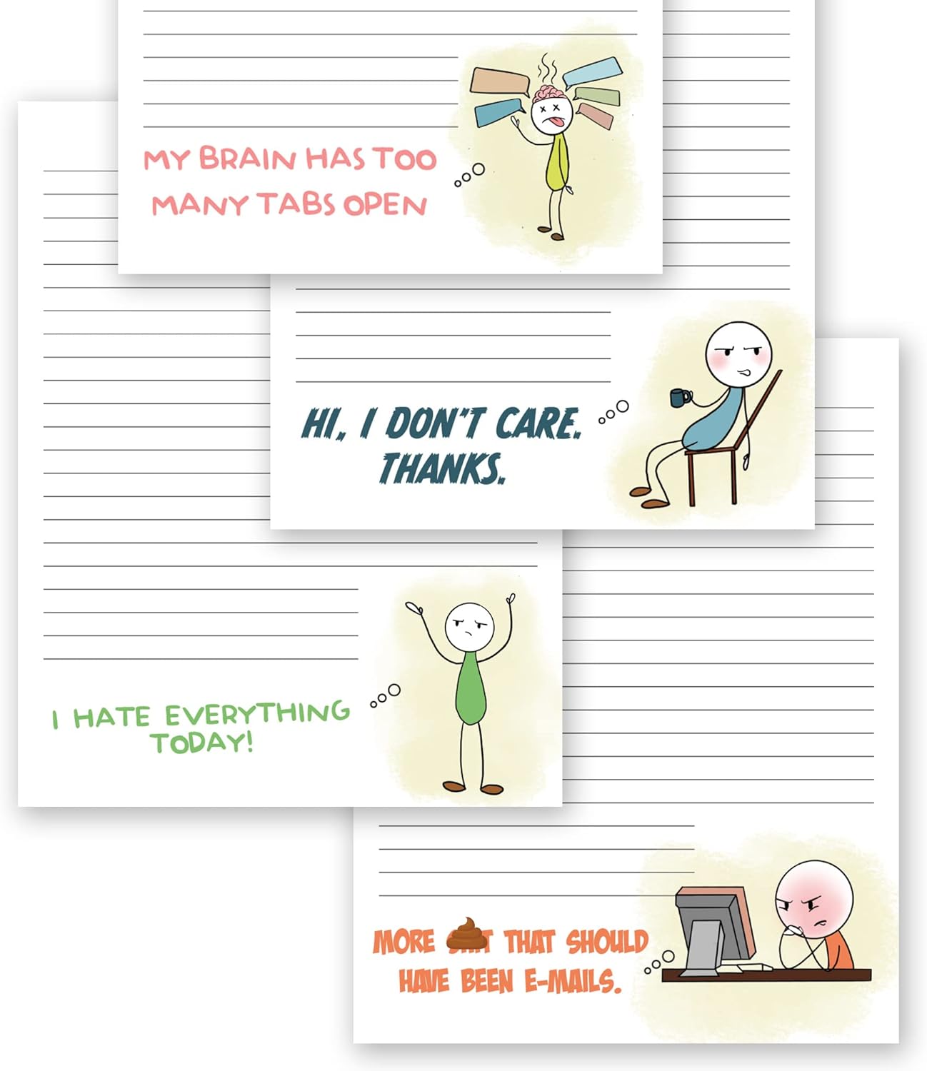 Super Funny Notepads That Will Make You Laugh – A Hilarious Christmas Gift for Your Women Coworkers – Cute Office Supplies Memo Note Pads Add a Little Humor into The Work Day at Office