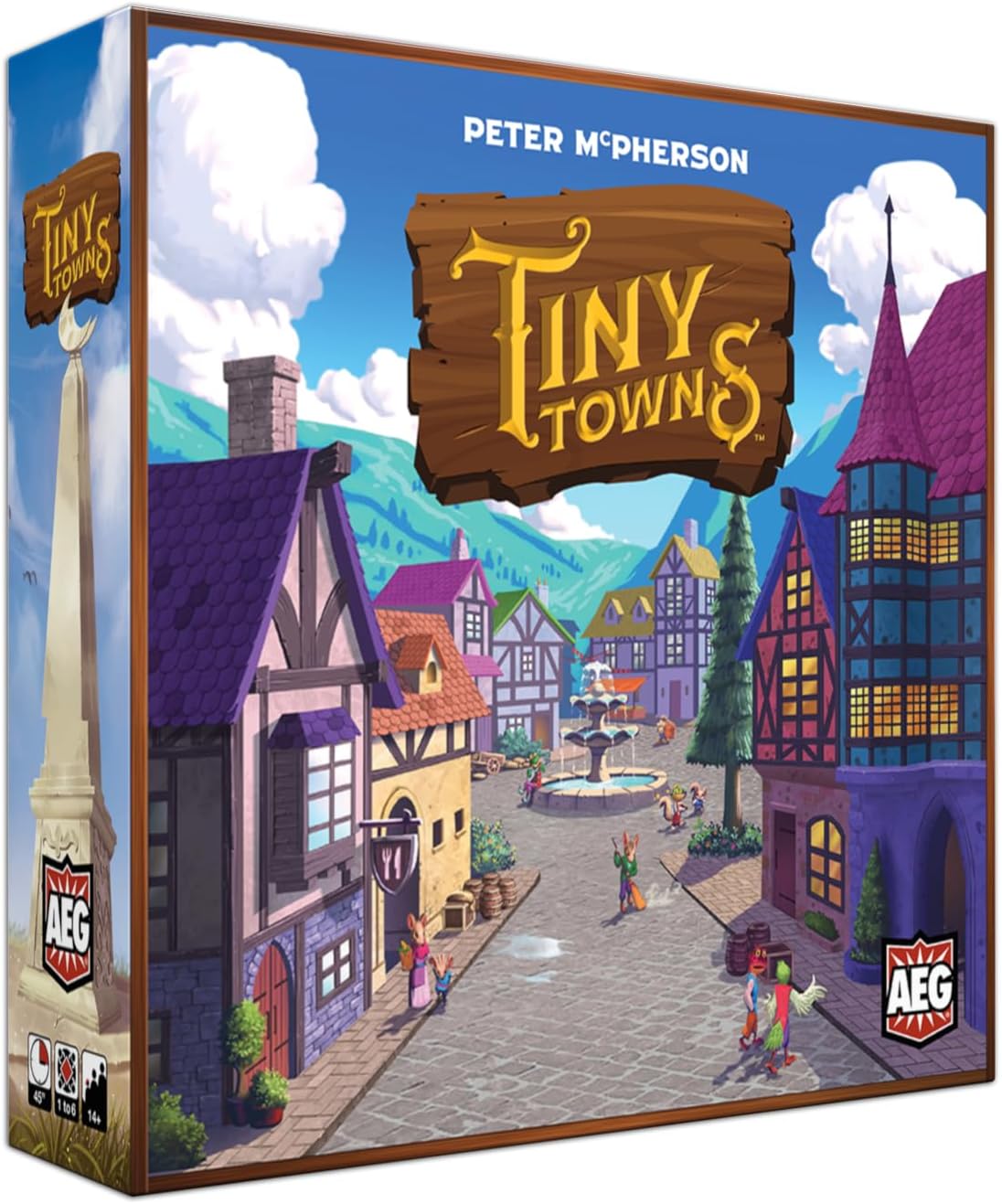 AEG Tiny Towns – Award-Winning Board Game, Base Set, 1-6 Players, 45-60 min Play Time, Strategy Board Game for Ages 14 and Up, Cleverly Plan & Construct a Thriving Town, Alderac Entertainment Group