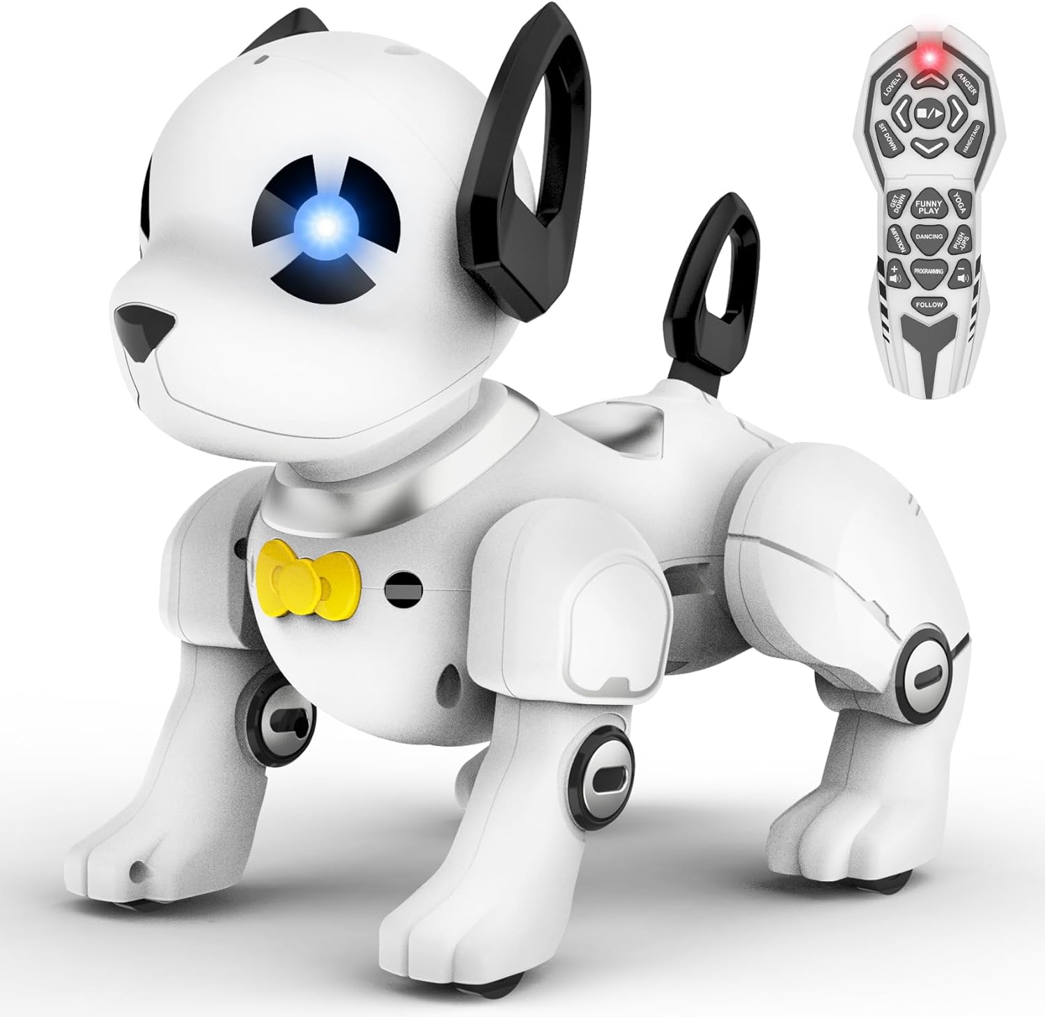 Remote Control Robot Dog Toy, RC Dog Programmable Smart Interactive Robotic Pets, RC Stunt Robot Toys Dog Imitates Animals Music Dancing Handstand Push-up Follow Functions for Boys Girls Toy