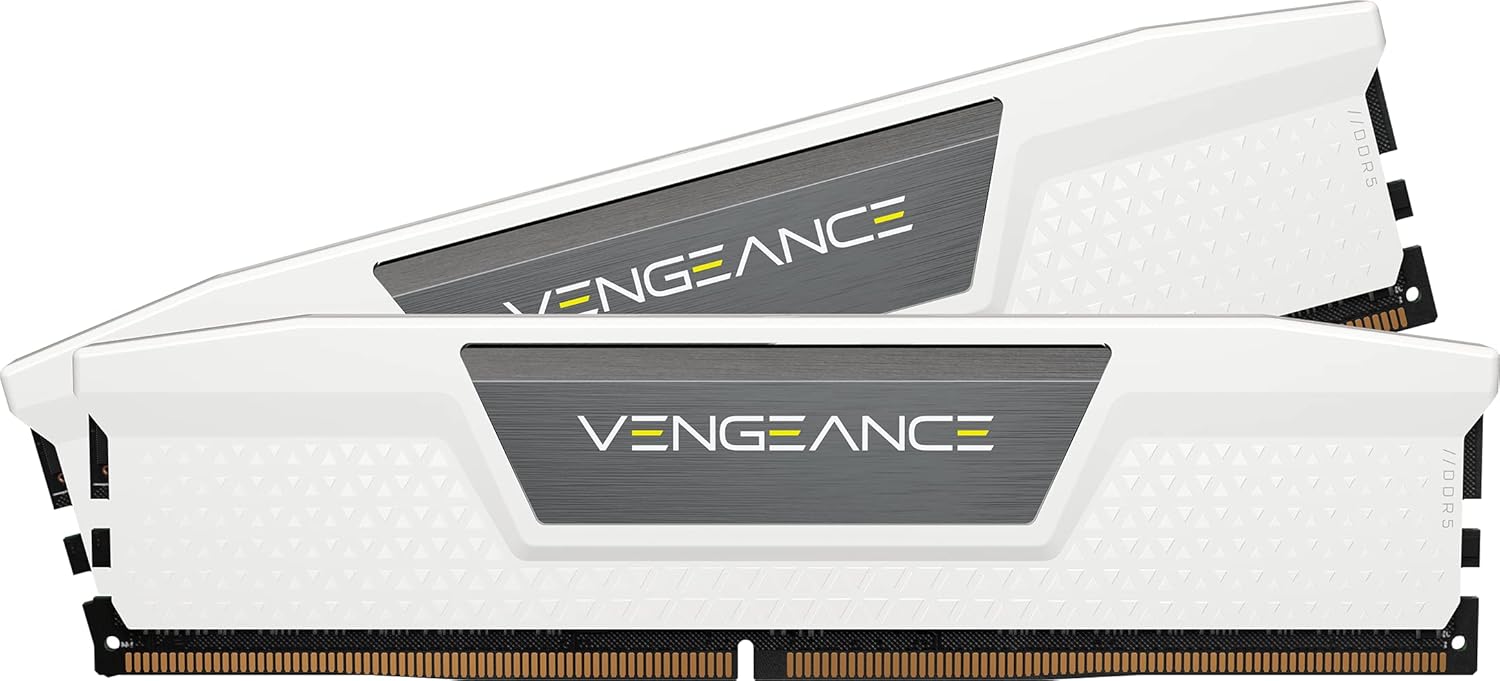 CORSAIR VENGEANCE DDR5 RAM 32GB (2x16GB) 5600MHz CL40 Intel XMP iCUE Compatible Computer Memory – White (CMK32GX5M2B5600C40W)