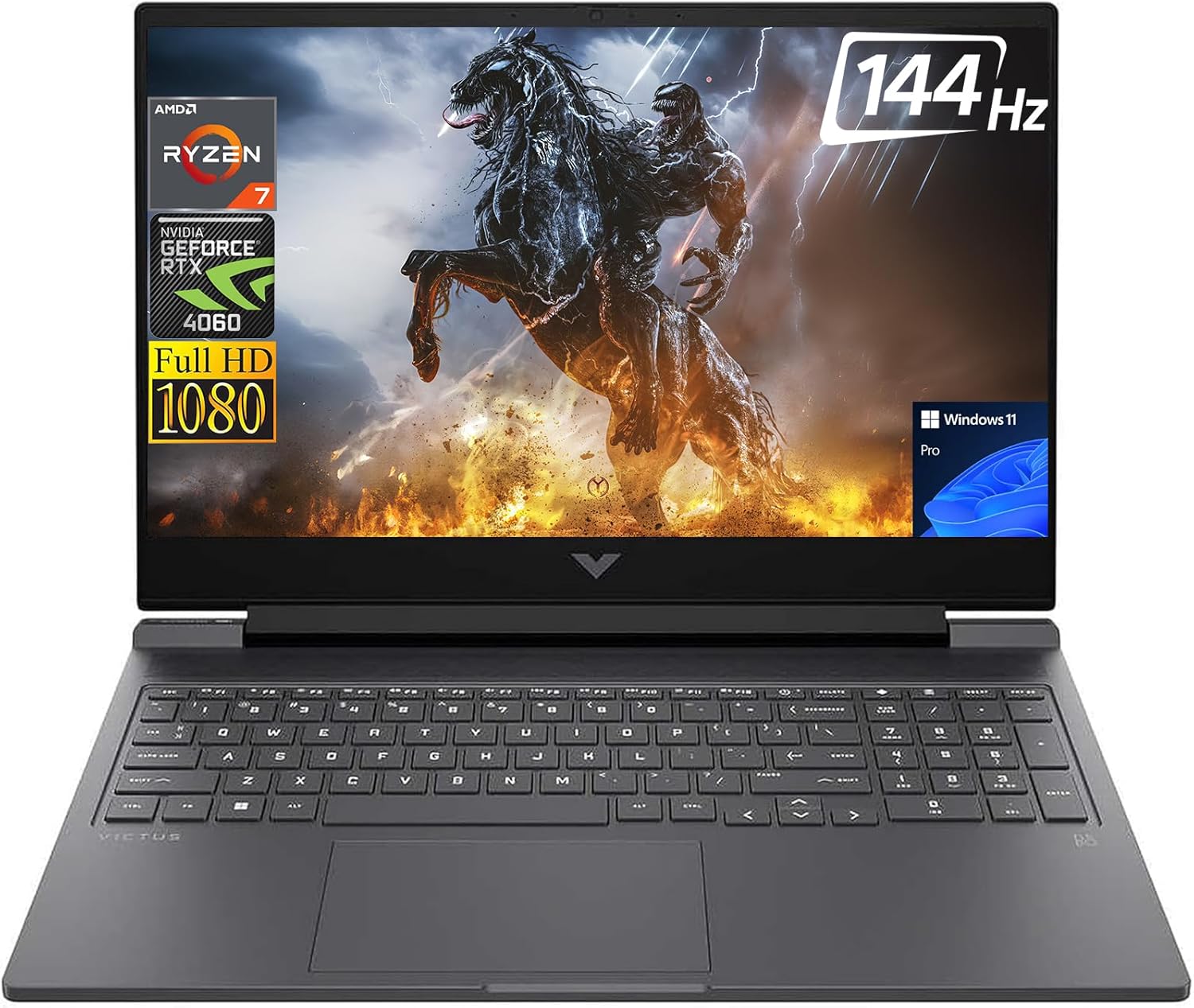 HP 2024 Newest Victus Gaming Laptop, 16.1″ FHD 144Hz Display, AMD Ryzen 7-8845HS(8 cores), NVIDIA GeForce RTX 4070, 16GB DDR5 RAM, 1TB SSD, Wi-Fi 6, Backlit Keyboard, Windows 11 Pro