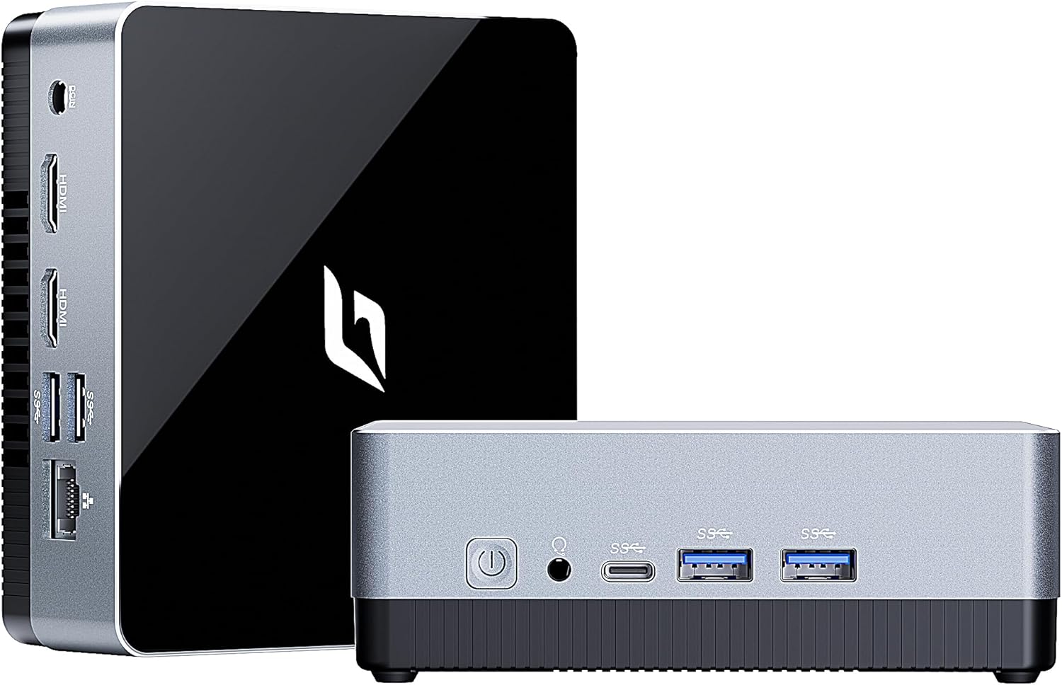 Nano J1 Linux Mini PC, Intel N5095A Quad-Core Up to 2.9Ghz, 16GB RAM 3200MHz, 256GB PCIe SSD Mini Computer, Micro PC Supports 4K Dual Display, WiFi, Type-C, RJ45, VESA, Ubuntu OS, Gray