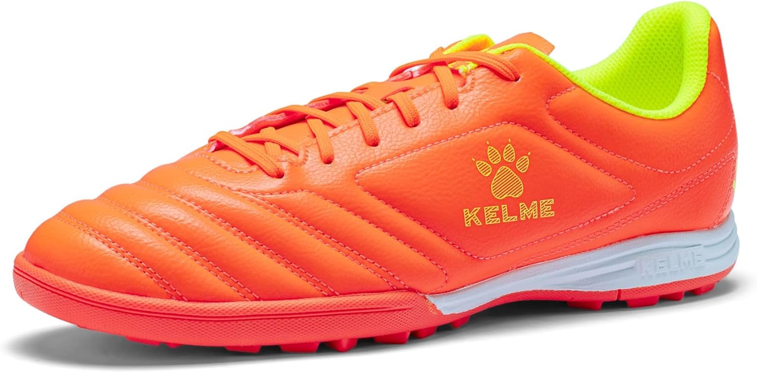 KELME Men Indoor Turf Soccer Shoe, Arch Support Soccer Cleats, Performance Futsal Sneaker