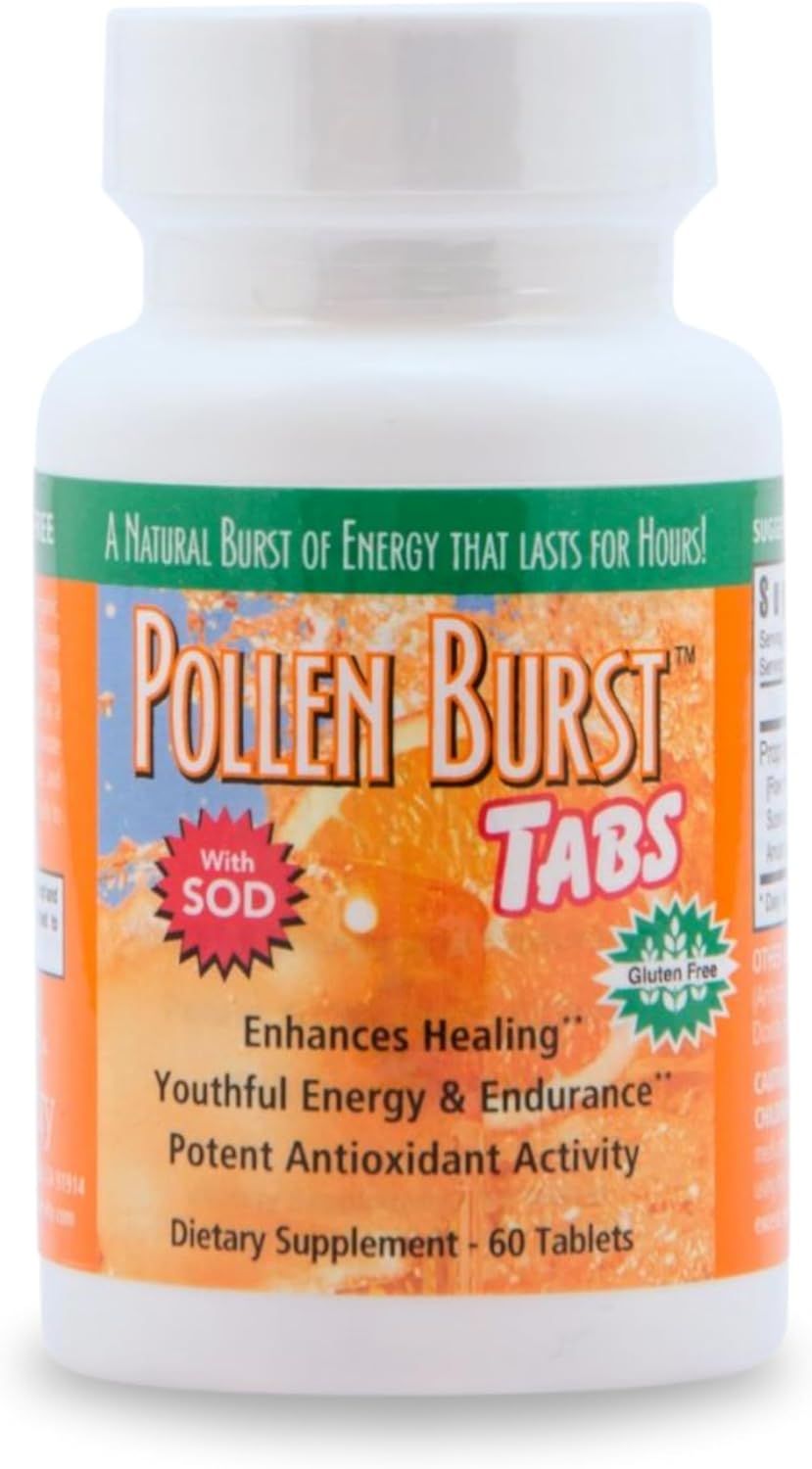 Youngevity Pollen Burst Tabs – Organic Hypoallergenic Nutrient Extracts from Pure Flower Pollen – Formerly Projoba Polbax Energy & Endurance – 60 Tablets