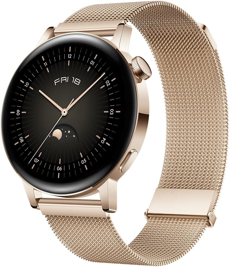 HUAWEI Watch GT 3 (42mm) GPS + Bluetooth Smartwatch (Light Gold) – International Version