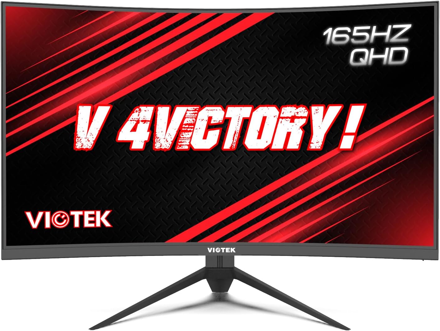 Viotek GNV32DBE 32-Inch Curved Gaming Monitor | 2560x1440p QHD | 165Hz | 120% sRGB | FreeSync/G-Sync | 2X DP, 1x HDMI 2.0 | 3 Years Zero Dead Pixels