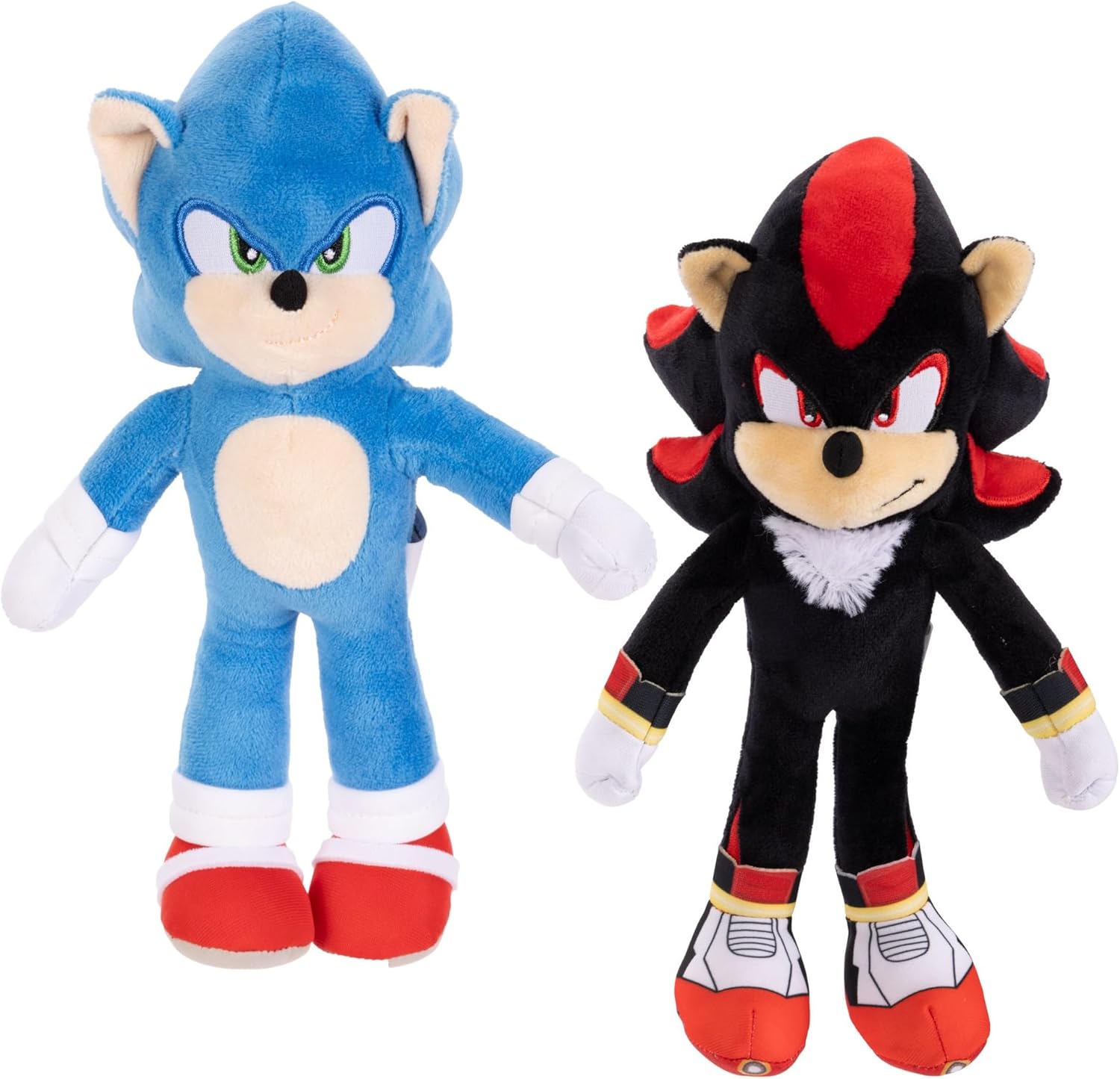 Sonic The Hedgehog Sonic 3 Movie Plush Sonic & Shadow 9-Inch Stuffed Toy Figures – Officially Licensed 3 Movie, Amazon 2-Pack Kids Plush Toy Figure Set