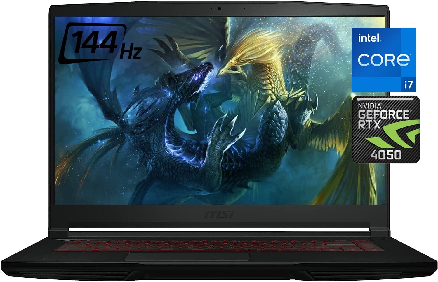 MSI Thin GF63 15.6″ 144Hz Gaming Laptop Newest, Intel Core i7-12650H, NVIDIA GeForce RTX 4050, 64GB RAM, 2TB NVMe SSD, Type-C, Cooler Boost 5, Win11 + Free Accessory Bundle