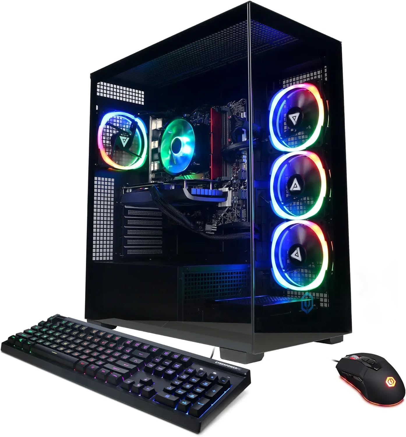 CyberpowerPC Gamer Xtreme Gaming Desktop PC – 14th Gen Intel Core i5-14400F up to 4.7 GHz, 16GB DDR5 RAM, 512GB NVMe SSD + 1TB HDD, NVIDIA GeForce RTX 4060 8GB, Keyboard & Mouse, Windows 11 Home