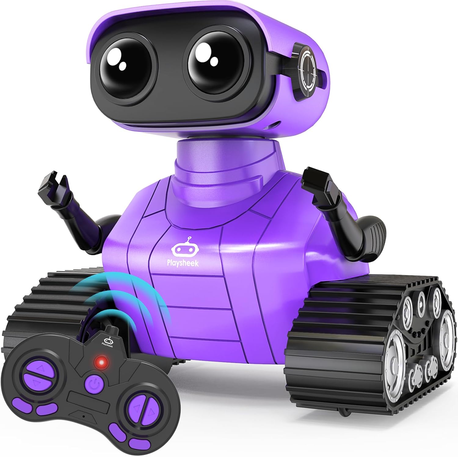 Robot Toys Remote Control Robot Toy Rechargeable Emo Robot with Auto-Demonstration Kids Robot RC Robot for Kids Smart Robot Gift for Children Age 3+ Purple