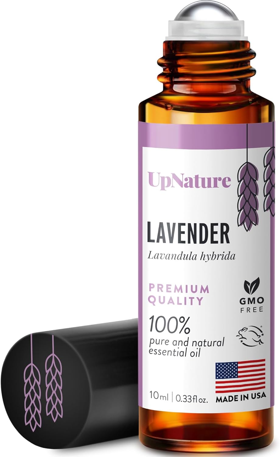 UpNature Lavender Oil Roll On – 100% Pure Lavender Essential Oil for Skin & Aromatherapy