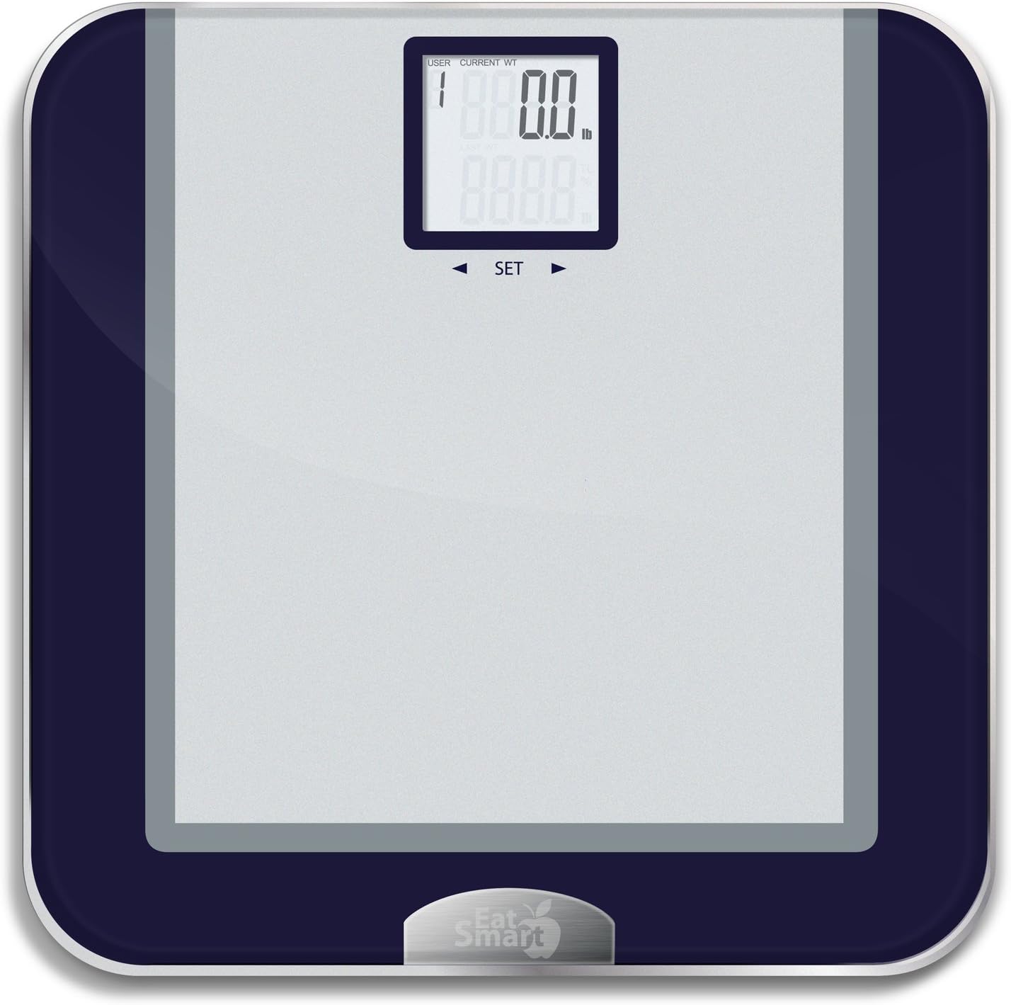 Eat Smart Precision Tracker Digital Bathroom Scale with Accutrack Software, Silver/Grey