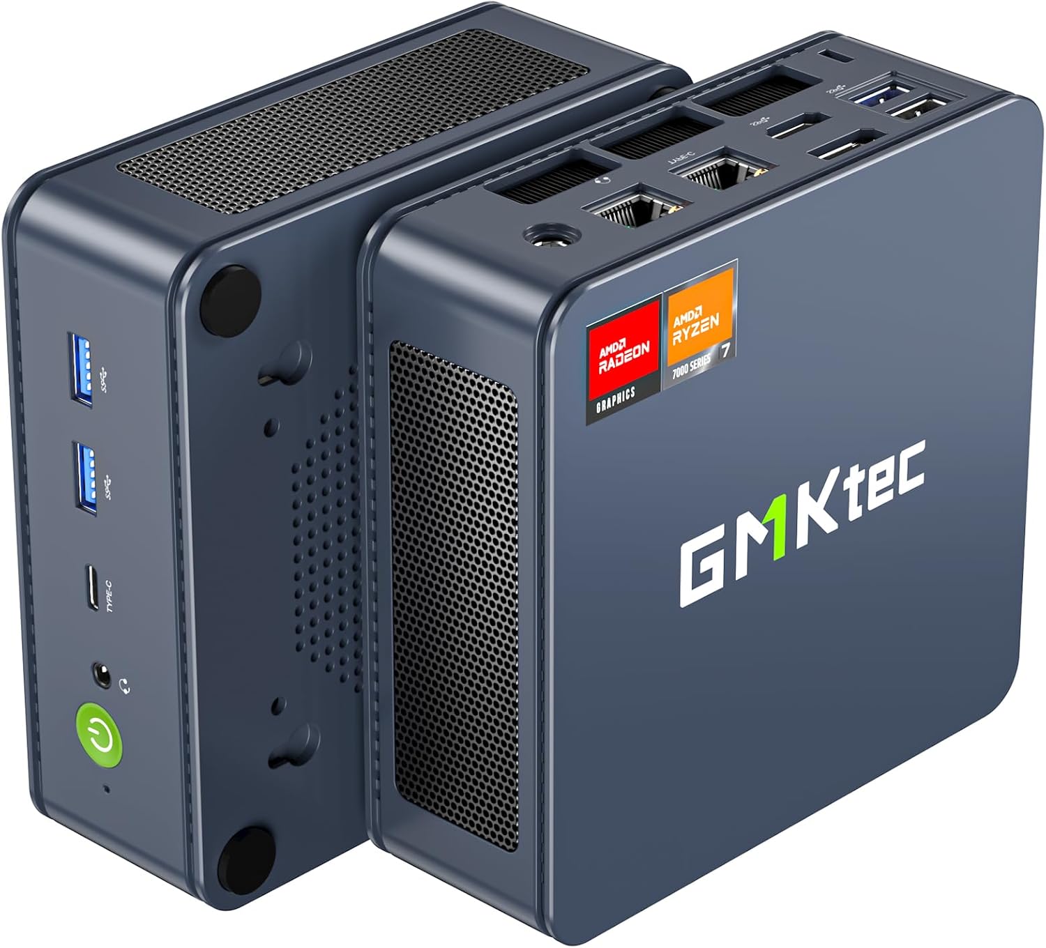 GMKtec Mini PC Gaming Preinstalled Windows 11 Pro, K6 AMD Ryzen 7 7840HS Dual NIC LAN 2.5Gbps Desktop Computer, 32GB DDR5 (16GB*2) 1TB PCIe4.0 SSD, USB4.0, HDMI, DP, USB-C, WiFi 6E, BT 5.2