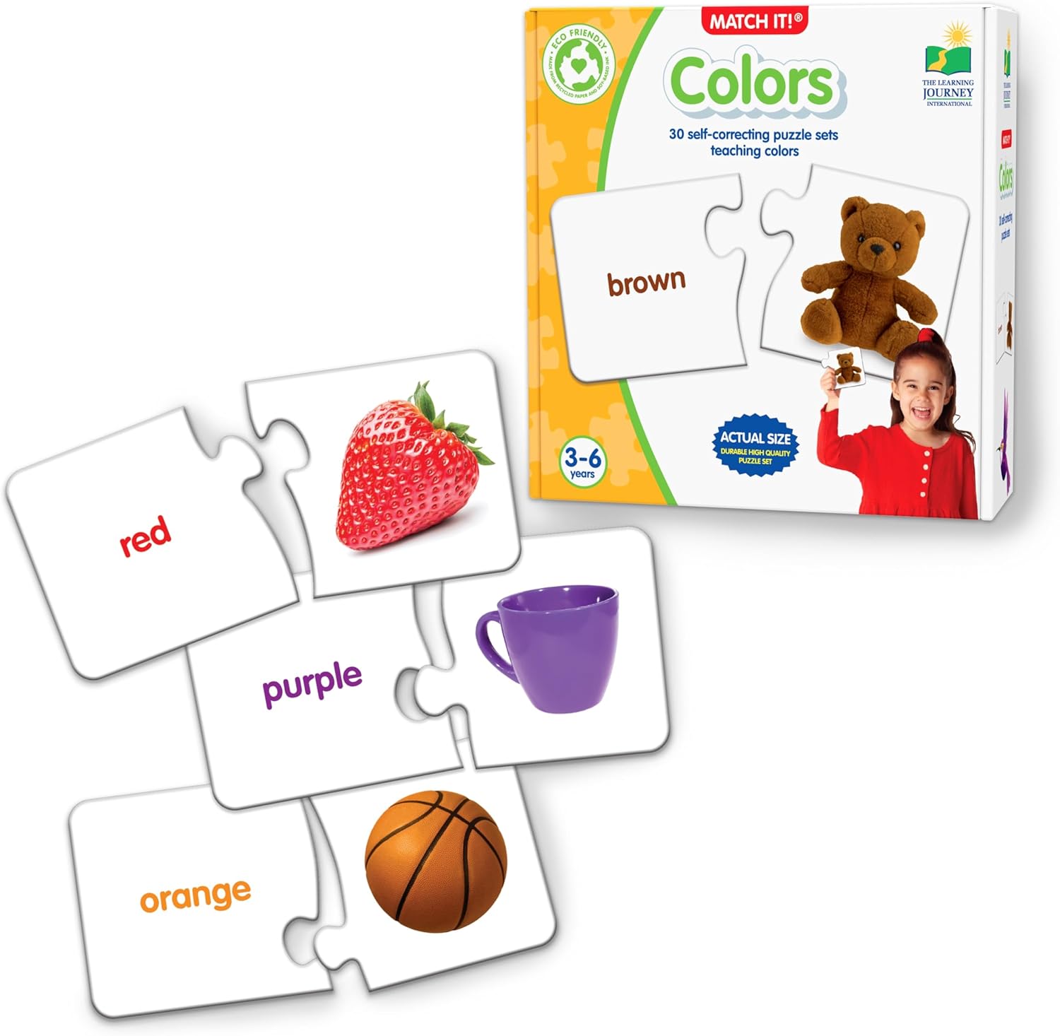 The Learning Journey: Match It! – Colors – 30 Piece Self-Correcting Color Matching Puzzle – Color Matching Games for Toddlers Ages 3 and Up – Award Winning Toys