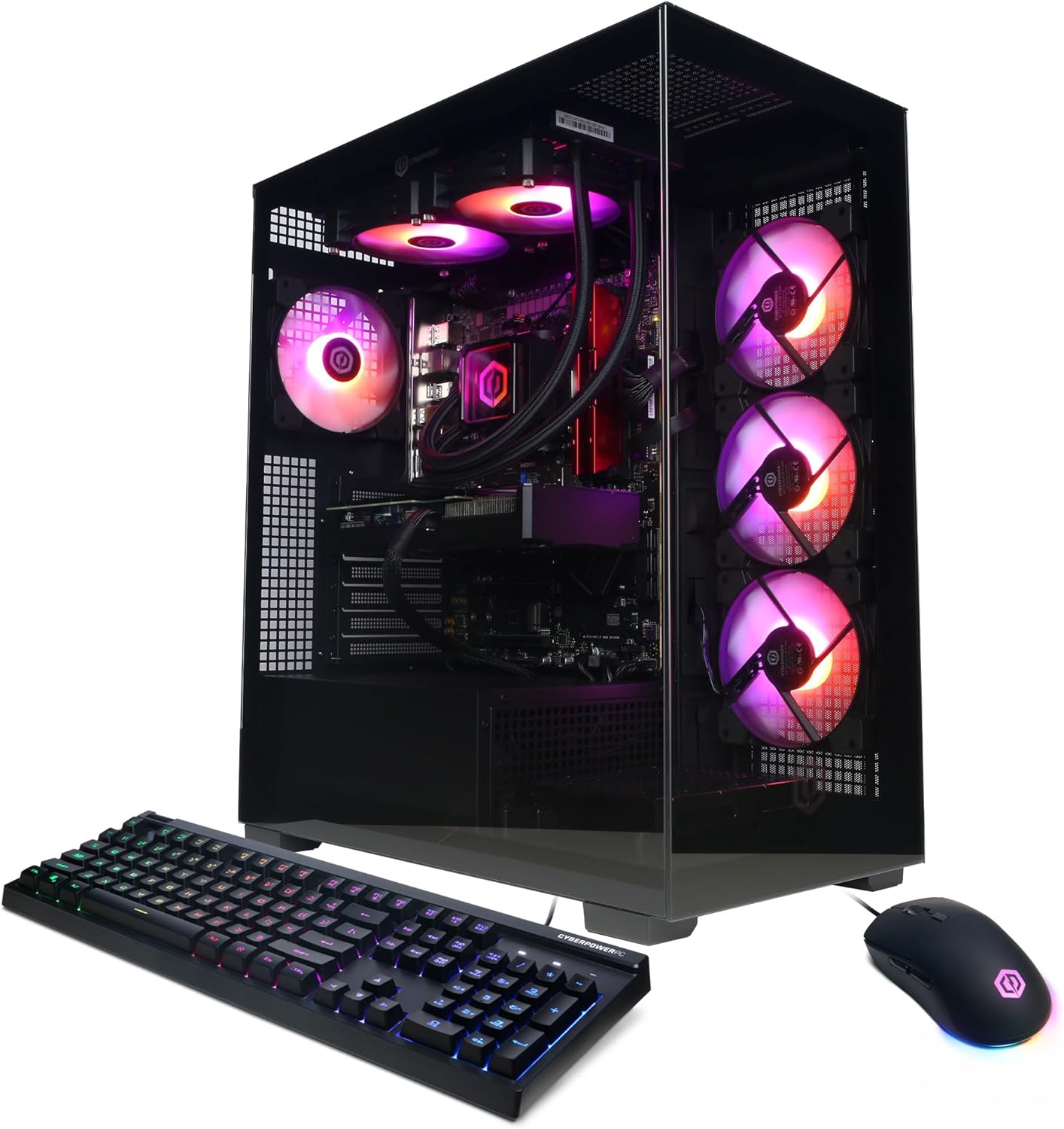 CyberPowerPC Gamer Supreme Liquid Cool Gaming PC, AMD Ryzen 7 9700X 3.8GHz, GeForce RTX 4070 Super 12GB, 32GB DDR5, 2TB PCIe Gen4 SSD, WiFi Ready & Windows 11 Home (SLCAI9600A)