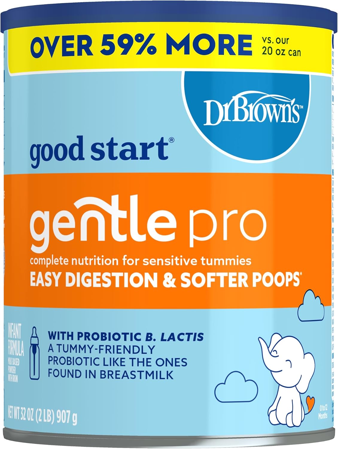 Gerber Good Start Baby Formula Powder, GentlePro, Stage 1, Non GMO, 32 Ounce (Package May Vary) For 0 -12 Months