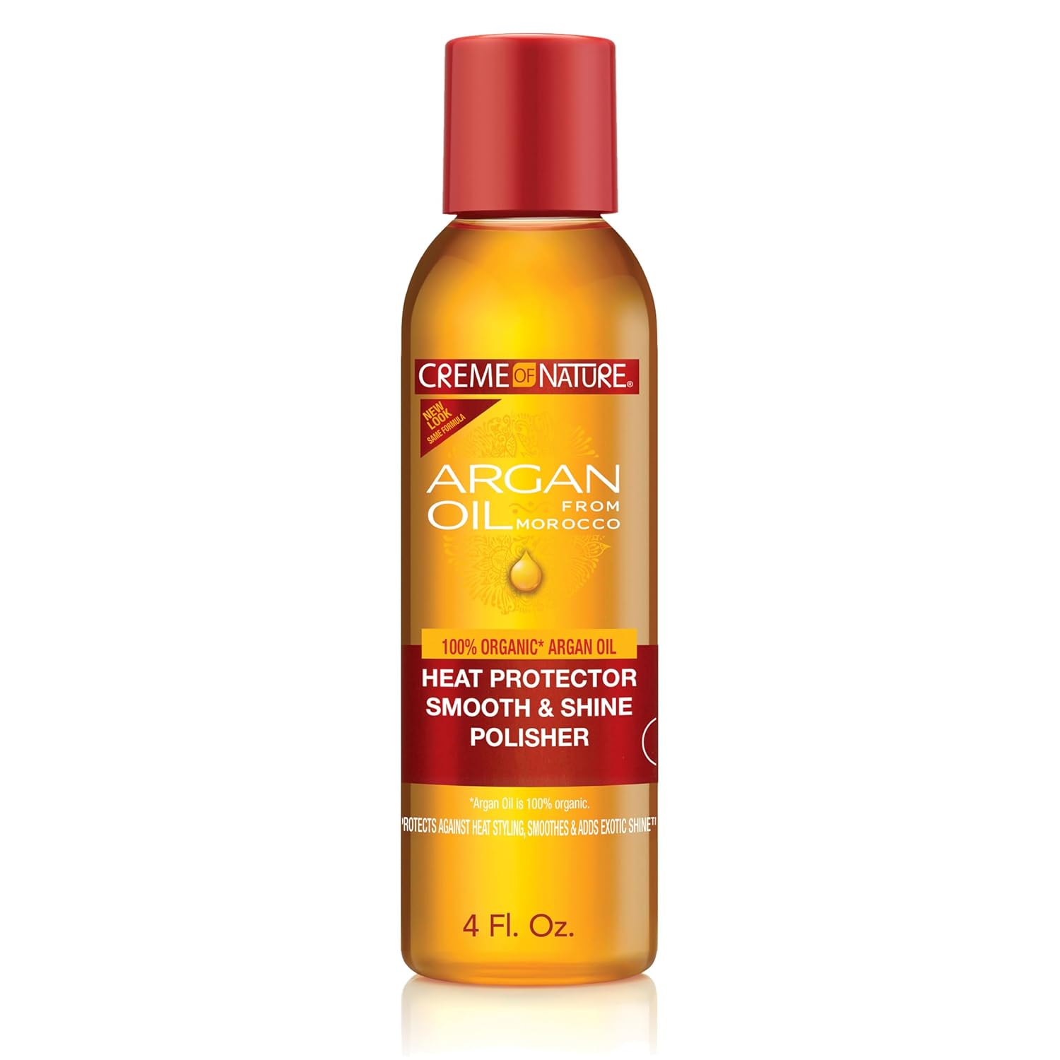 Creme of Nature, Argan Oil for Hair, Smooth & Shine Hair Polisher, Argan Oil of Morocco for Anti Frizz Control, 4 Fl Oz