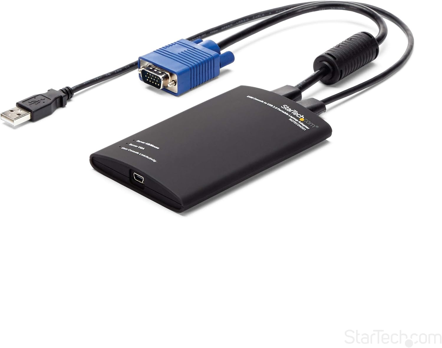 StarTech.com Portable Laptop Crash Cart Adapter for Server Management, USB/VGA KVM Console, Windows/Linux/MacOS – TAA