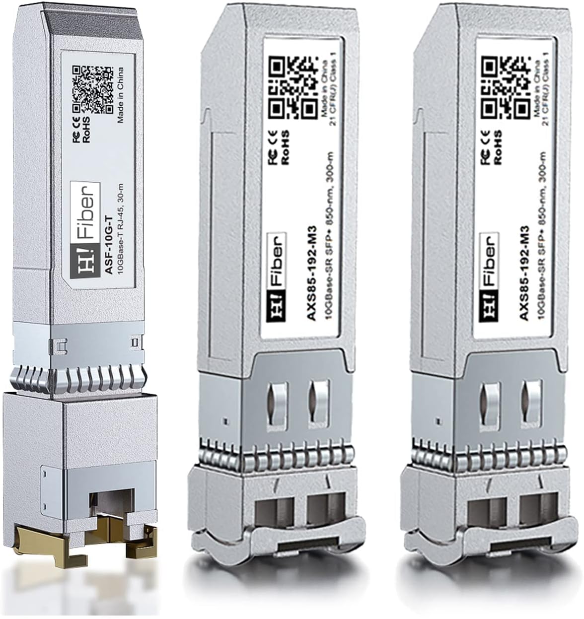 10GBase-T Transceiver with 2 Pack 10Gbase-SR Transceivers, Compatible for Cisco SFP-10G-T-S, Meraki MA-SFP-10G-T, MikroTik, Ubiquiti, Unifi, Netgear, D-Link, TP-Link and More