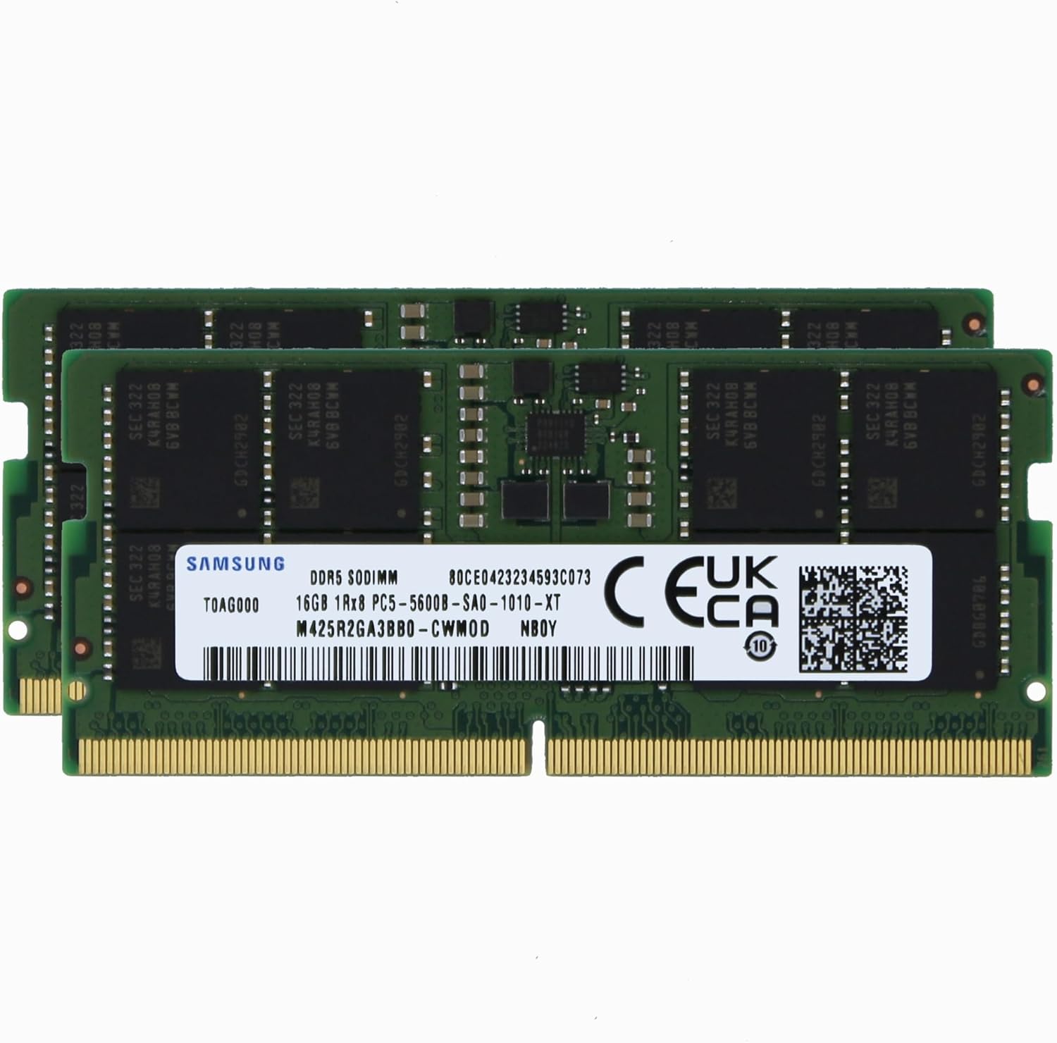 Sam Original 32GB (2x16GB) DDR5 5600MHz PC5-44800 1Rx8 SODIMM CL46 1.1v M425R2GA3BB0-CWM RAM Memory Module Laptop Notebook Upgrade Adamanta